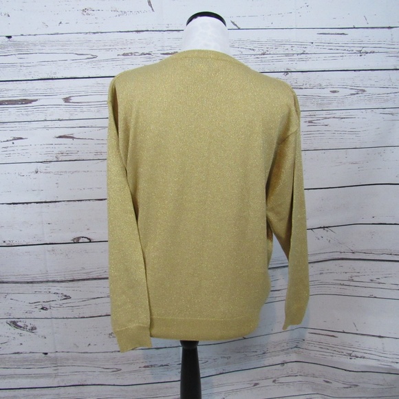 Milano Design Group VINTAGE gold shimmery cardigan - Picture 4 of 5